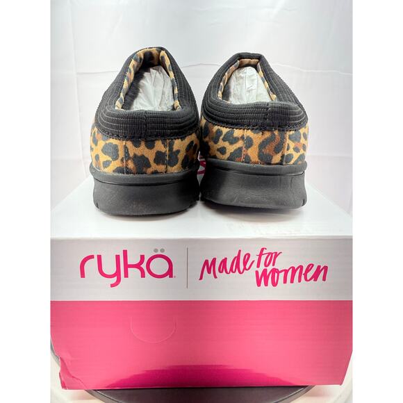 Ryka Steller Cheetah Womens Size 7.5 Wide Slip On Mule Shoes Comfort Clogs - Picture 7 of 11